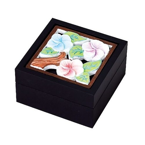 5268マルチ四角箱黒塗装白彫板セット