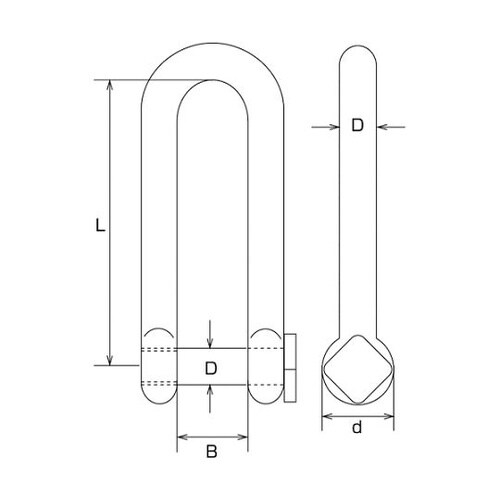 TLKS12 ロング角頭シャックル