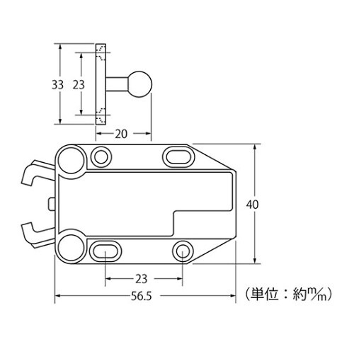 J−532 開き防止キャッチ 黒