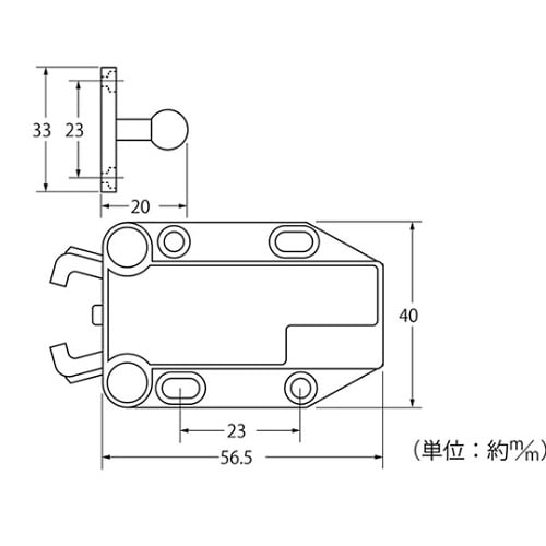 J−533 開き防止キャッチ 茶