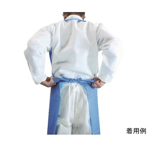 HPKBBM 抗菌バリカルエプロン 青M