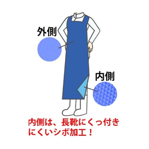 HPKBBS 抗菌バリカルエプロン 青S