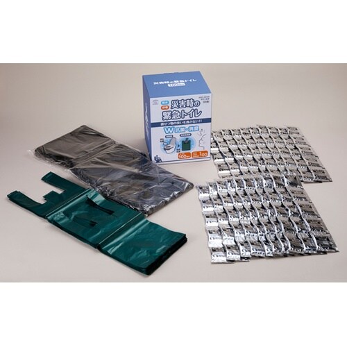 災害時の緊急トイレ 100回分 ダブル抗