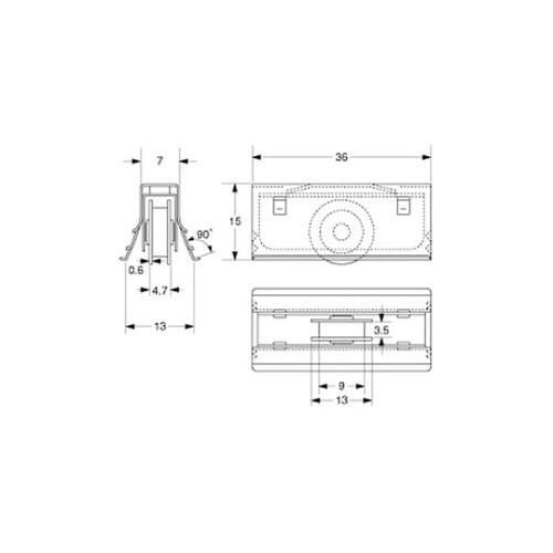取替サッシ戸車 H・真鍮車 1セット(2