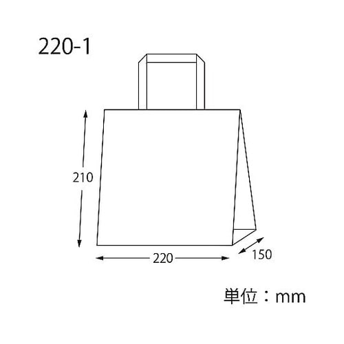 手提げ紙袋 Nフラットチャームバッグ 平