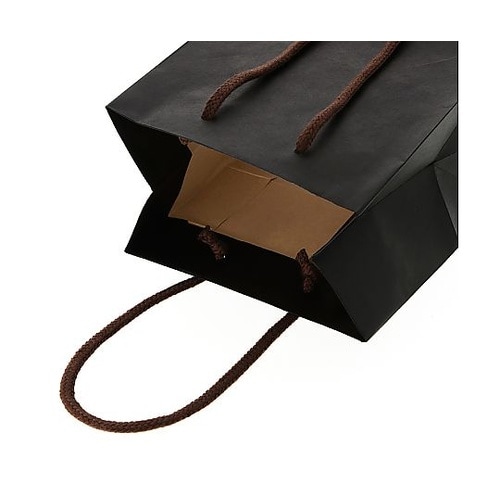 手提げ紙袋 カラーチャームバッグ 黒 1