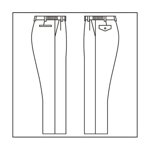 秋冬作業服 男女共用 綿スラックス シル