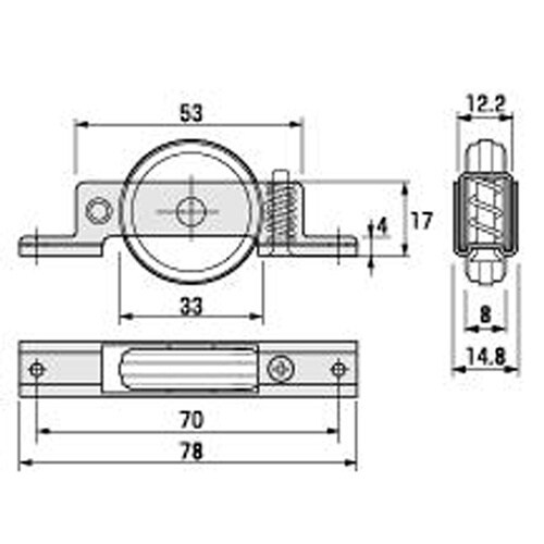 17348 精密防音戸車B入調整式 2個