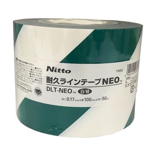 Y6082 耐久ラインテープ 白/緑