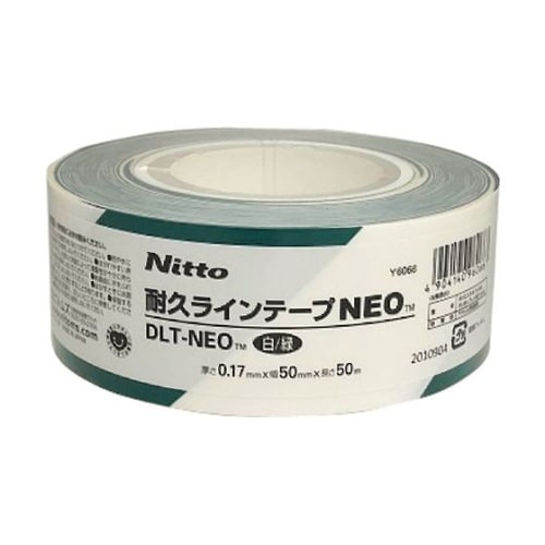 Y6066 耐久ラインテープ 白/緑