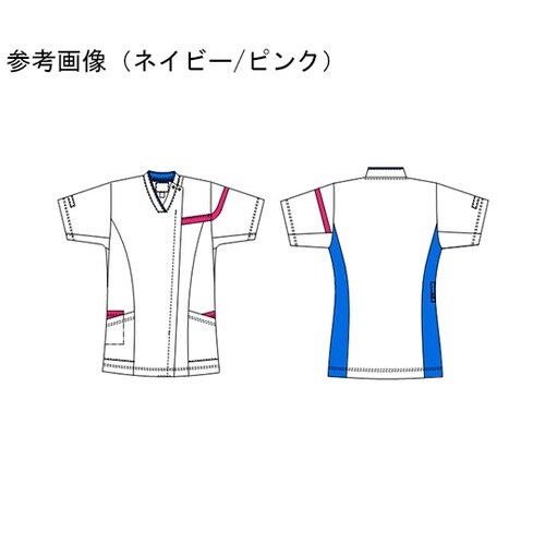 LX−4162 スクラブ T紺+桃 BL