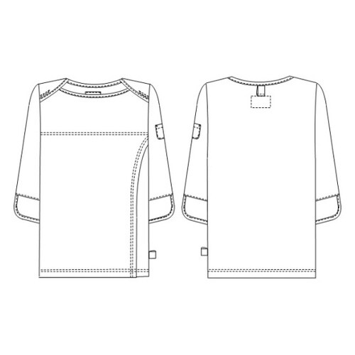 FK1486検診衣上衣ブラウンM