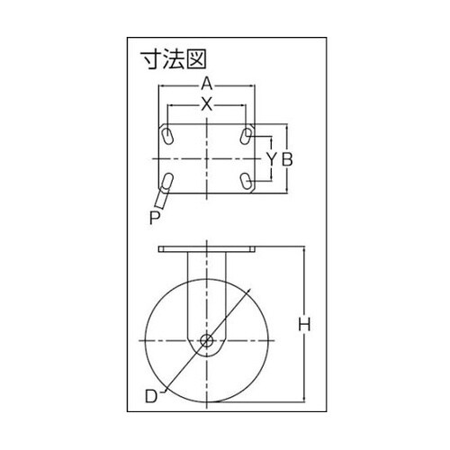 TUSH150RKPL キャスター 固定