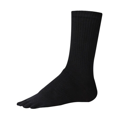 S−873 直覚靴下 補強5本指黒3足入