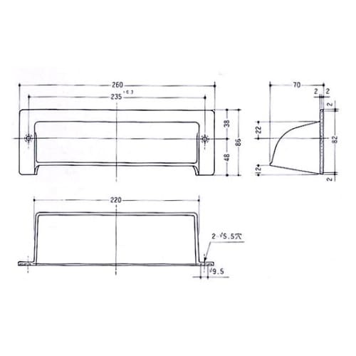 PO−MK−W郵便差入口用目隠しホワイト