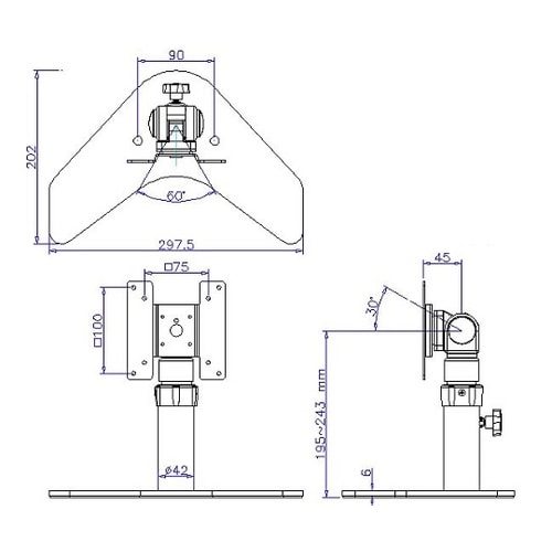 MARMGUS6410Bモニタースタンド