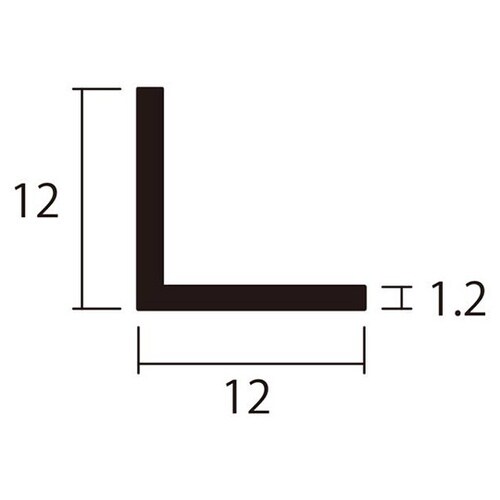 アングル2m1.2×12×12黒2本