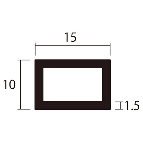 角パイプ2m1.5×10×15銅2本