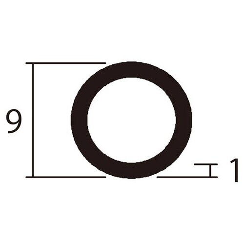 アルミ丸パイプ2m1.0×9銀2本