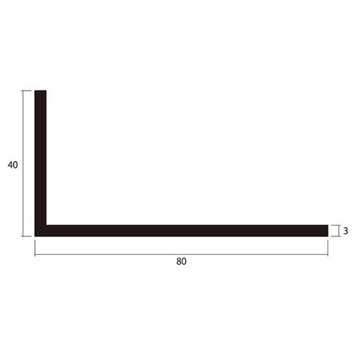 アングル2m3.0×40×80銀2本