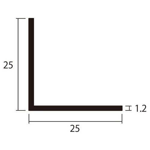 アングル2m1.2×25×25銀2本