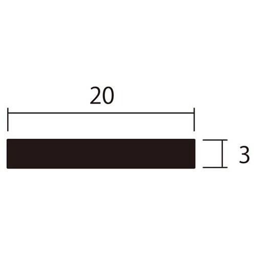 アルミ平棒2m3.0×20銀2本