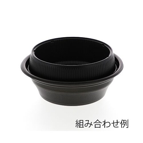 麺容器 麺丼 本体 黒 50枚入 004