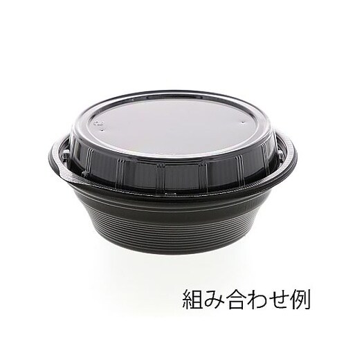 麺容器 麺丼 本体 黒 50枚入 004
