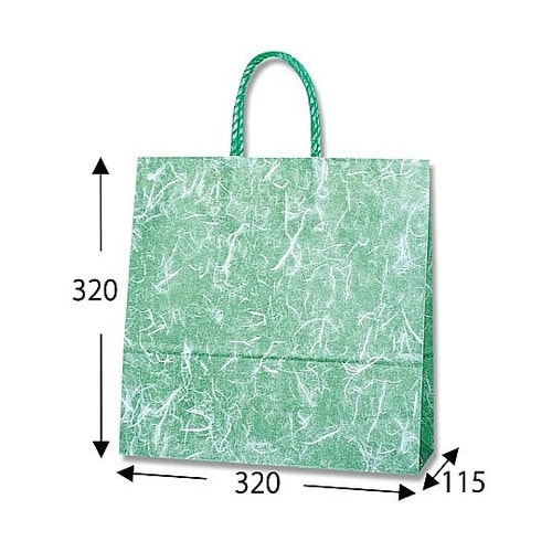 003158502 手提げ紙袋 雲竜緑