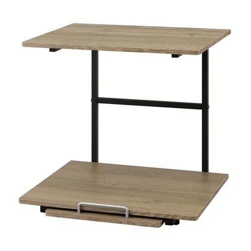 冷蔵庫上ラック ブラック/アッシュブラウ