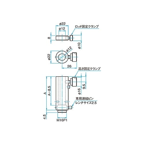 BRS−12−30高安定性ロッドスタンド