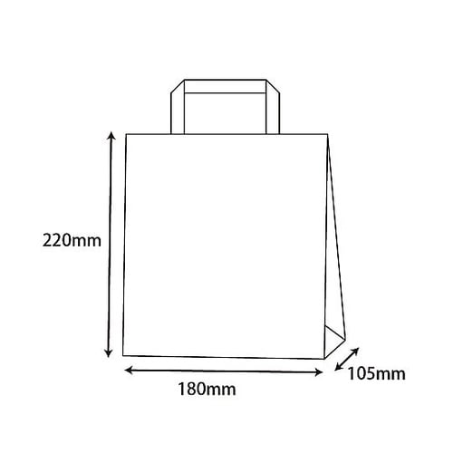 手提げ紙袋 H25チャームバッグ 晒白無
