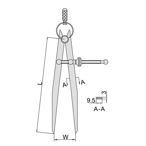 スプリング付コンパス