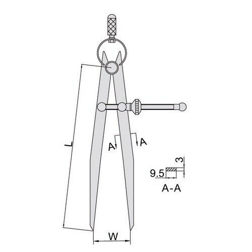スプリング付コンパス