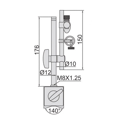 マグネットベース 微動調整機能付