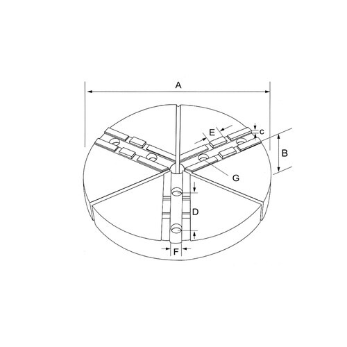 北川鉄工所スクロールチャック用円形生爪 R−SBS