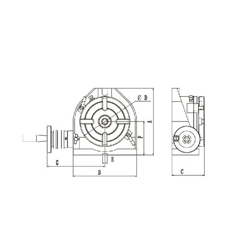 縦横兼用ロータリテーブル
