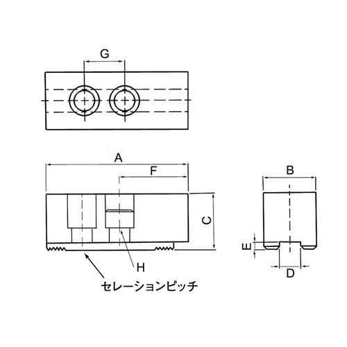 北川鉄工所油圧チャック用生爪 N