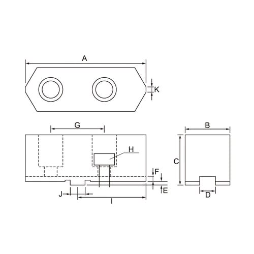 北川鉄工所スクロールチャック用小径生爪(鉄)