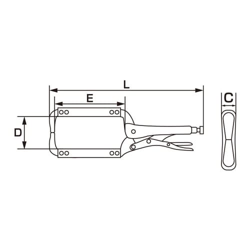 ハンドプライヤ C型 ロング