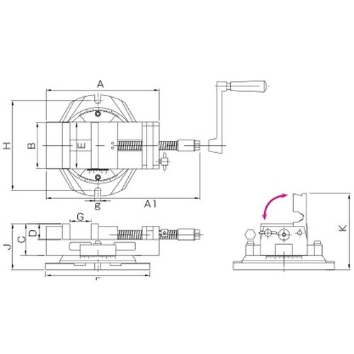 回転台付クイックバイス