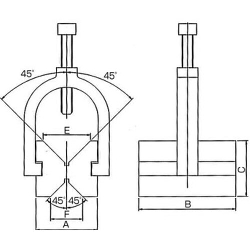 クランプ付Vブロック