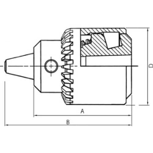 ステンレスキータイプドリルチャック(ハンドル付)