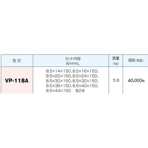 スチールパラレル (9クミセット)