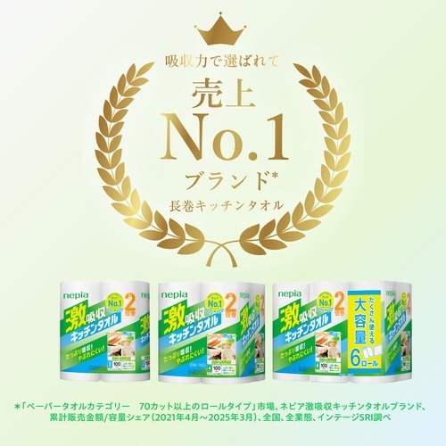 ネピア激吸収キッチンタオル6R×8
