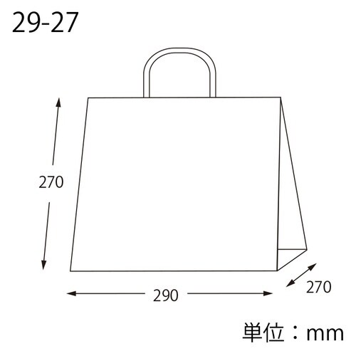 オブロングバッグ 29−27 未晒無地