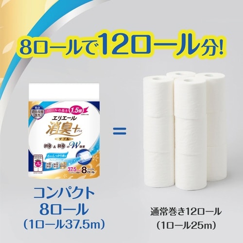 エリエール 消臭+トイレット しっかり香る 8R
