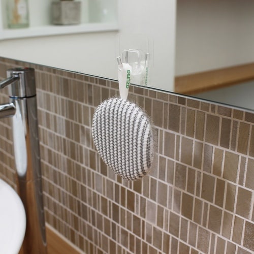 両面使えるブラシスポンジ洗面台用