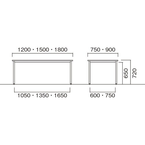 ATBMTGテーブルW1200D900BMP