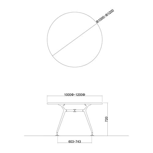 CADMTGテーブルφ1200POW